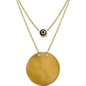 Resim Nazar Boncuklu Plaka Kolye 4.90 Gram 14 Ayar 