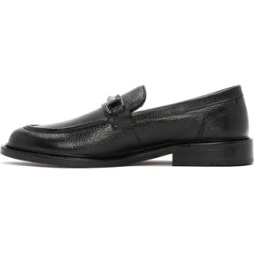 Resim Derimod Erkek Siyah Tokalı Deri Klasik Loafer 26SFD6009FT 