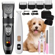 Resim Köpek Bakım Seti, Kalın Saç ve Ceketler/Köpek Bakım Seti için Uygun Düşük Gürültülü Şarj Edilebilir Kablosuz Tıraş Makinesi/Evcil Hayvan Tıraş Makinesi, Küçük ve Büyük Köpekler Kediler için Uygun 