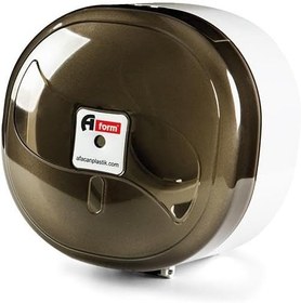 Resim A Form KTA 109 Küçük İçten Çekme Cimri Tuvalet Kağıt Dispenseri Aparatı - Şeffaf Füme - Plastik 