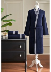 Resim Özdilek Wonder Maskülen Kimono Bornoz L - Lacivert Lacivert 