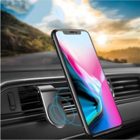 Resim Pazariz Araba Içi Mıknatıslı Telefon Tutucu Siyah Samsung A02S Uyumlu 