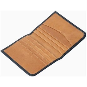 Resim Ryoko Troy Bifold Full Grain Deri Kartlık Lacivert 