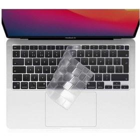 Resim Apple Uyumlu MacBook Air 2020 13 Inc M1 A2337 / A2179 Türkçe Q Klavye Slim Şeffaf Klavye Koruyucu Kılıf 