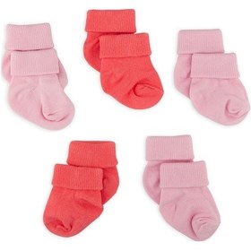 Resim Novibaby 5'li Bambu Yenidoğan Bebek Çorap I Rose I 0-6 ay "Karışık Renkli" 