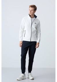 Resim Tommy Life Hugo Ekru - Lacivert Jogger Erkek Eşofman Takım - 85198 Ekru 