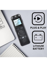 Resim Kodak Ses Kontrolü Özellikli Mini Ses Kayıt Cihazı, Lityum Pil, Mp3 Çalar Ve Fonksiyonu 