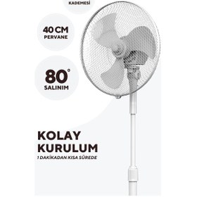 Resim Kumtel KTF-290 16" Ayaklı Vantilatör 