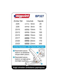 Resim Bigpoint Zımba Makinesi Arşiv Tipi 200yaprak %70 Güç Tasarruflu 