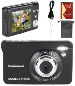 Resim ASHATA 2,7 İnç 4K 56MP Küçük Dijital Kamera, Titreşim Önleyici 20x Zoom Çocuk Mini Dijital Fotoğraf Makinesi, Şarj Edilebilir Öğrenciler Kompakt Cep Kamerası, Gençler Için Otomatik 