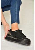 Resim Fox Shoes T380527709 Siyah Kalın Tabanlı Kadın Spor Ayakkabı Sneakers Siyah 