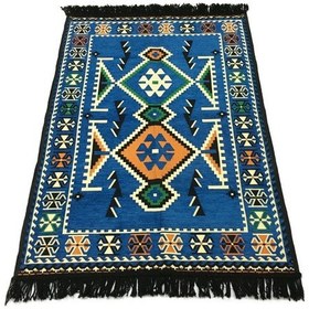 Resim Shark Anadolu Kilim Mavi Renkli 