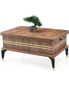 Resim Evistro Akıllı Laptop Sehpa Yemek Masası Orta Sehpa Ceviz 