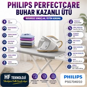 Resim Philips Steamglide Taban ,sıfır Yanık Riski Perfectcare Buhar Kazanlı Ütü 
