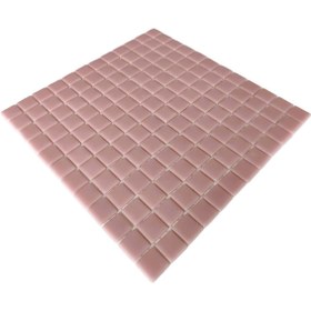 Resim MozaiKristaL Yaşam alanlarının tüm yüzeyleri için 25x25x5 mm. Açık Pembe Cam Mozaik. (1 Koli=1 m2 Fiyatıdır) 
