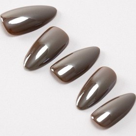 Resim Pop Beauty Takma Tırnak Seti & Zararsız Yapıştırıcı, Glazed Chocolate Donut Hailey Bieber Popbeauty10132 