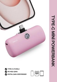Resim İwalk Mini Boy PD Hızlı Şarj Özellikli 4.800 mAh Powerbank DBL5000PL Beyaz 