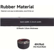 Resim Meridiangoods Universal Siyah Gümüş Kenar 157.48inch Kapı Eşiği Koruyucu Çizilme Önleyici Yan Etek Dekoratif Şerit 