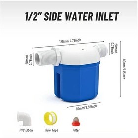 Resim Willowhaven Ogascn Otomatik Şamandıra Vana 3/4" Yan Giriş Su Seviye Kontrolü 