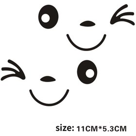 Resim HMNL Göz Kırpma Dikiz Ayna Sticker 11x5 Cm 