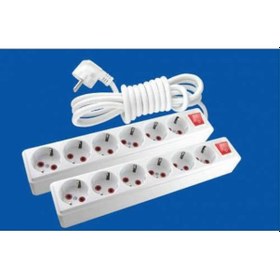 Resim Sistem2000 6'li Topraklı Anahtarlı 5Mt Priz 