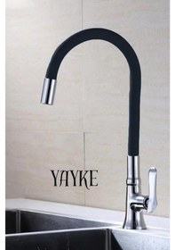 Resim Yayke Siyah Renkli Oynar Başlıklı Musluk Batarya Başlığı Kobar 