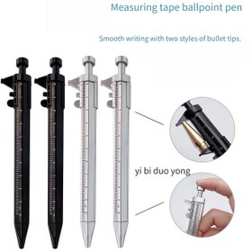 Resim 1 Set - Tükenmez Kalem - Yaratıcı Kaliper Ölçüm Aracı - Ofis Kalem, Çalışma Kalem, Görev Kalem, Marker Kalem, Hediye 
