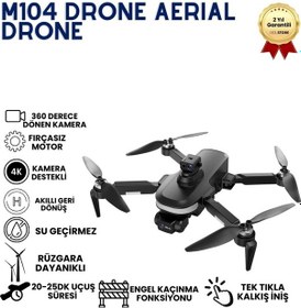 Resim M104 Drone,fırçasız Motorlu, Engel Aşabilen,uzun Aydınlatmalı,brushless Motorlu 4k Akıllı Drone-1477 