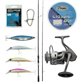 Resim Yek Outdoor Spin Olta Seti Kendo Kenshi Pro 2.65m 10-35gr Olta Kamışı&kendo Azurro 4000 Olta Makinesi 