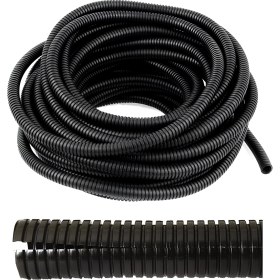 Resim CevHerS 19MM Yarıksız Spiral Hortum Kablo Gizleme Izolasyon Borusu Esnek Siyah 
