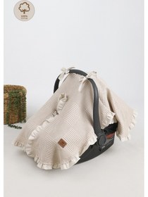 Resim Fırfırlı Pike Bebek Puset Örtüsü Puset Ana Kucağı Örtüsü 