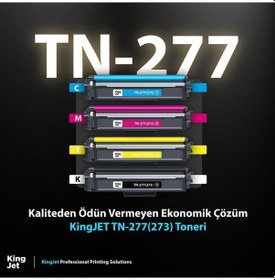 Resim Kingjet Brother Uyumlu Dcp-l3550cdw Yüksek Kapasiteli 4 Renk Takım Uyumlu Toner Tn-277 