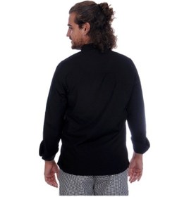 Resim Unisex Aşçı Ceket Koltuk Altı Fileli Siyah 