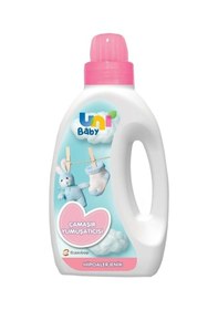 Resim Unibaby Aktif Mavi Sıvı Çamaşır Deterjanı 1500 ML + Çamaşır Yumuşatıcı Pembe Paket 1500 ML 3'lü 