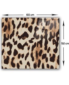 Resim Decorita Leopar Desenli | Cam Ocak Arkası Koruyucu | 
