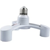 Resim 1 adet LED Taban Işığı E27'ye E27 Splitter Adaptör Lamba Tutucu E27 Soket Ampul Tutucu Dönüştürücü 2'si 1 / 3'ü 1 / 4'ü 1 
