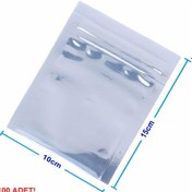 Resim Kilitli Antistatik Poşet 10x15cm 100 Adet Şeffaf Su Toz Geçirmez 