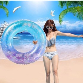 Resim 2 Adet Payetler Yıldızlı Gökyüzü Denizkızı Yetişkin Yüzme Simidi Çocuk Koltukaltı Yüzme Simidi, : 60cm Çok Renkli 