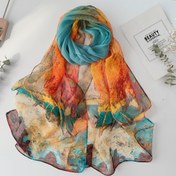 Resim Kore Tarzı Kestane Desenli Şal - Canlı Sonbahar Yaprak Tasarımı, Rüzgar Geçirmez ve Makinede Yıkanabilir Polyester, Günlük Hafta Sonu Kıyafeti İçin İdeal, Şık Aksesuar | Canlı Şal | Dekoratif Şal 