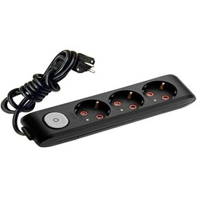 Resim Multi-let Siyah Üçlü Priz Anahtarlı Topraklı Çocuk Korumalı 5 Mt 1 