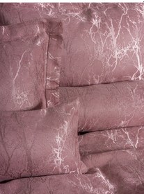 Resim Cotton Box Smart Çift Kişilik Yatak Örtüsü Dalya Gül Kurusu Gülkurusu 