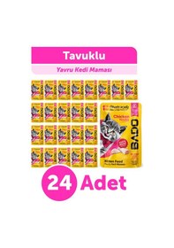 Resim Bado Yavru Yaş Kedi Maması Tavuk Etli 85gr 24'lü 