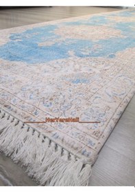 Resim Joker Halı Tiffany Concept Tsy07Turkuaz 80X300 cm Kadife Dokulu Kaymaz Yolluk 