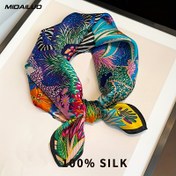 Resim MIDAILUO %100 dut ipek eşarp 53,01 * 53,01 cm nefes alabilen kare eşarp dekoratif kare eşarp şık aksesuar esnek olmayan açık hava dekoratif aksesuarlar için uygun 