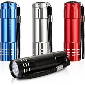 Resim 3 Adet Pilli Metal Mini 9 Ledli Acil Enerji Krizi Deprem Çantası Kamp 