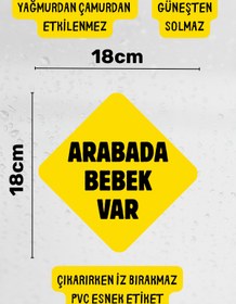 Resim alışveriş kurdu Arabada Bebek Var Araba-Motosiklet Cam Etiket Sticker - Unisex 