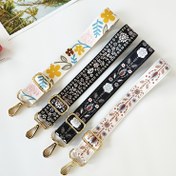 Resim 1pc Tribal Style Çiçek Desenli Naylon Ayarlanabilir Omuz Askısı, Katlanabilir Çok Fonksiyonlu Değiştirilebilir Çanta Askısı, Fermuar Kapatma, El Yıkamalı, Astarsız, El Çantaları ve Tek Omuz Çantaları Aksesuarları - Kırmızı/Beyaz/Siyah/Pembe 
