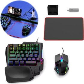 Resim Vothoon Pubg Mobil Oyun Kiti 5in1 Bt5.3 Klavye Mouse Dönüştürücü Seti Pugb Seti 