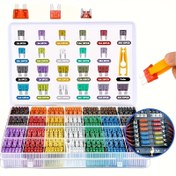 Resim 300 adet SY QUILARIS Otomotiv Bıçak Filtre Kiti - Çeşitli 2A/3A/5A/7.5A/10A/15A/20A/25A/30A/35A/40A Devre Filtreleri Arabalar, Kamyonlar ve Motosikletler için - Alüminyum Malzeme, Renk Kodlu Sekmelerle Filtre Tutucu, Otomotiv Filtre Kutusu | Renk Kodlu Filtre Tutucu | Dayanıklı Filtre Malzemesi, Filtre Kutuları 