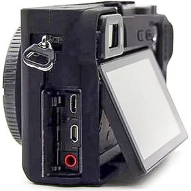 Resim Sanger A6500 Sony Fotoğraf Makinesi Silikon Kılıf Siyah 